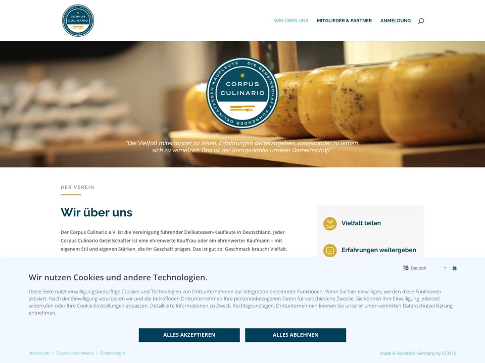 Projektvorschau von corpus-culinario.de