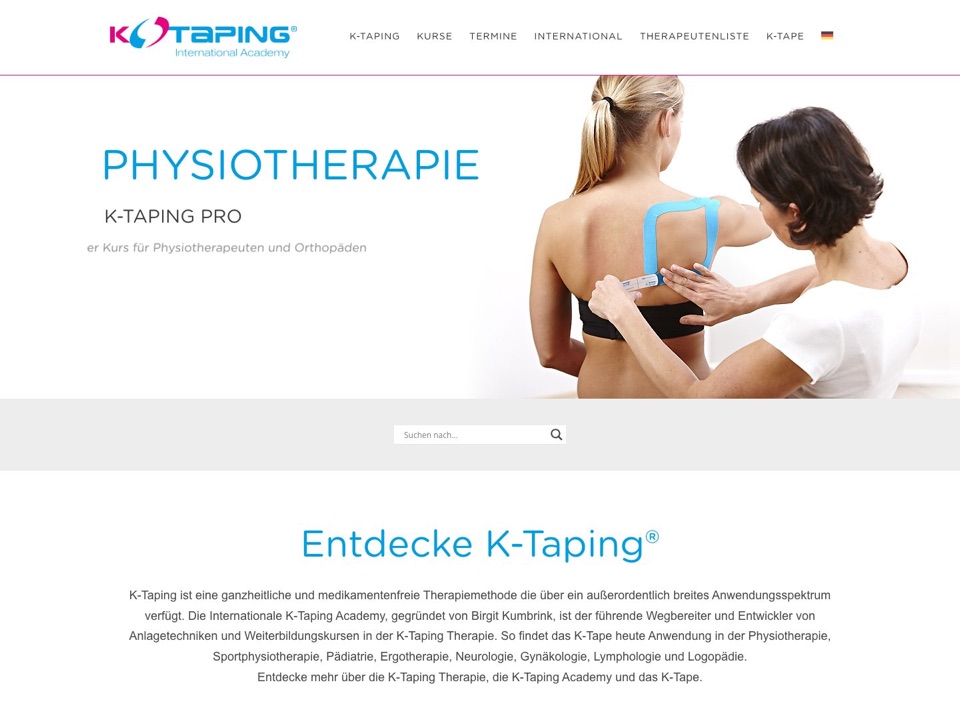 Startseite von k-taping.com