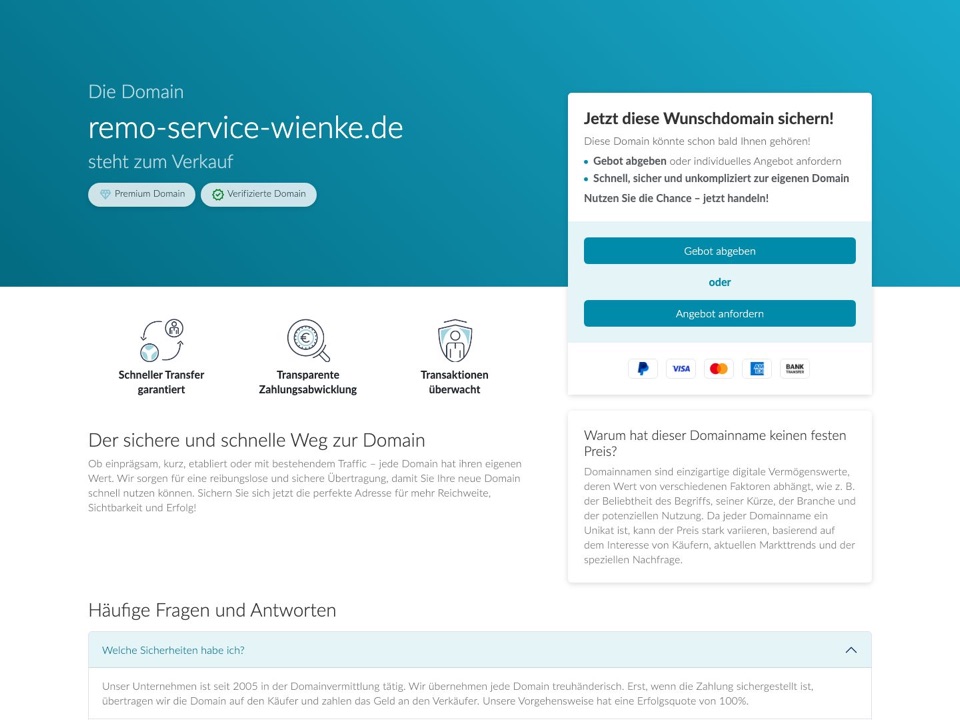 Startseite von Remo Service Wienke