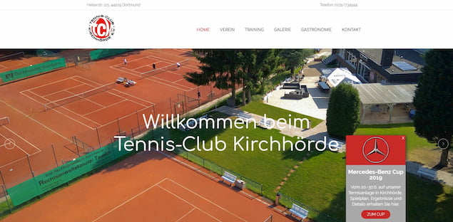 Startseite des Tennis-Club Kirchhörde e.V.